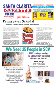 PennySaver Scandal - Santa Clarita Gazette and Free Classifieds
