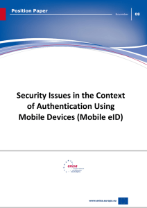 Security Issues in the Context of Authentication Using Mobile Devices
