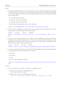 Physics Work Worksheet Solutions