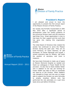 President's Report Annual Report 2010