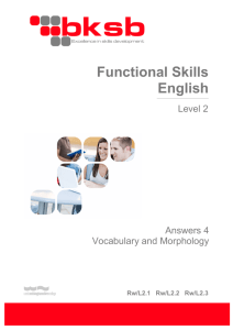 Vocabulary Level 2 answers File - Adult Education in Gloucestershire
