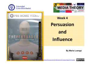 Chapter 3 Persuasion and Influence