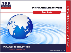 A Case Study on Distribution Management