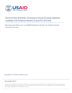 facilitating systemic change in value chains