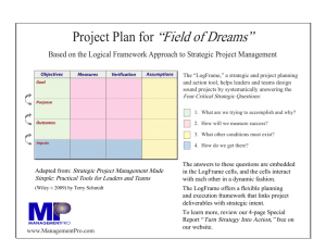 Project Plan for “Field of Dreams”