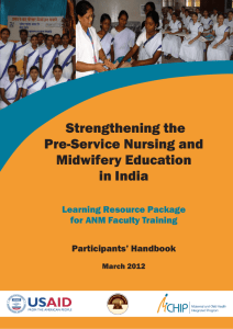 Strengthening the Pre-Service Nursing and Midwifery Education in