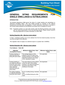 Fact Sheet for Siting Requirements