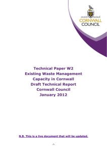 W2 – Existing waste management capacity in