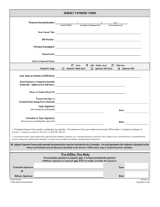 SPF - Subject Payment Form - UTHSCSA