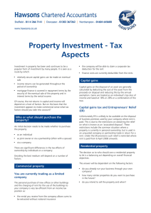 Property Investment - Tax Aspects