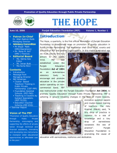 News Letter Version 1 - Punjab Education Foundation
