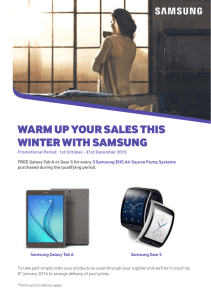 Samsung Promotion Details & T&C's