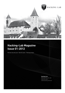 Hacking-Lab Magazine Issue 01-2012 - Hacking