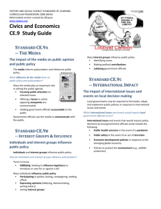 Civics and Economics CE.9 Study Guide