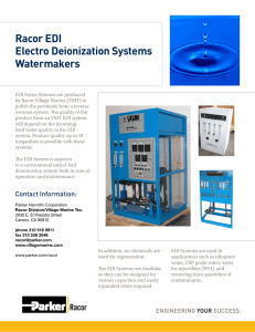 Racor EDI Electro Deionization Systems Watermakers