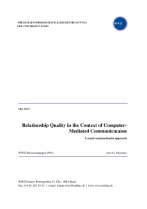 Relationship Quality in the Context of Computer