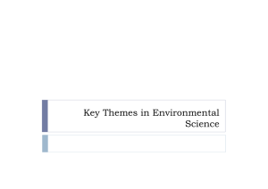 Key Themes in Environmental Science