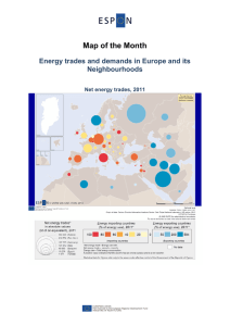 Map of the Month "Energy trades and demands in Europe