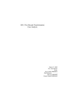 GE's Two-Decade Transformation Case Analysis