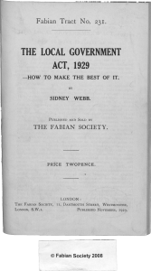 the local government act, 1929 - Webbs on the Web bibliography