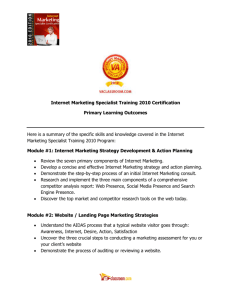 Internet Marketing Specialist Training 2010 Certification Primary