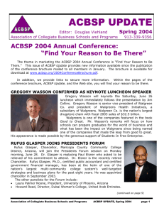Newsletter Spring 2004 - Accreditation Council for Business Schools