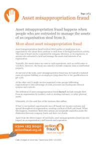 Asset misappropriation fraud
