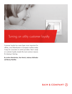 Turning on utility customer loyalty