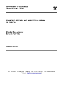 ECONOMIC GROWTH AND MARKET VALUATION OF CAPITAL