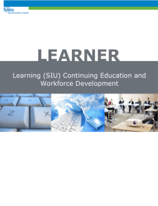 Learning (SIU) Continuing Education and - MyInfo