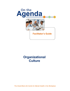 Organizational Culture - Workplace Strategies for Mental Health