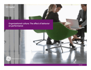 Organizational culture: The effect of behavior on