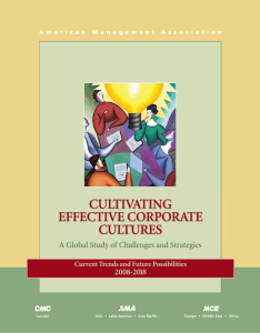 Cultivating effective corporate cultures.