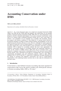 Accounting Conservatism under IFRS