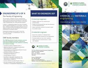 view the CME Brochure - Department of Chemical & Materials