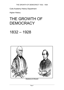the growth of democracy 1832 – 1928