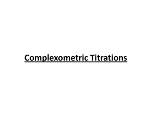 Complexometric Titrations
