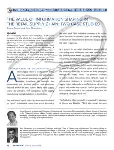 the value of information sharing in the retail supply chain: two case