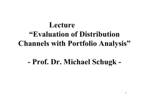Lecture “Evaluation of Distribution Channels with Portfolio Analysis