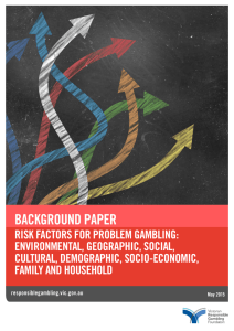 Background Paper: Risk factors for problem gambling