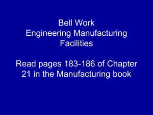 Bell Work Engineering Manufacturing Facilities Read pages 183