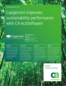 Capgemini improves sustainability performance