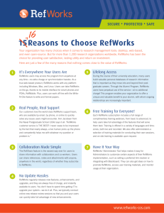16 Reasons to Choose RefWorks