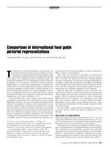 Comparison of international food guide pictorial representations