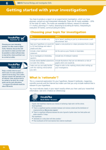 Individual Investigation (Edexcel Revision Guide)