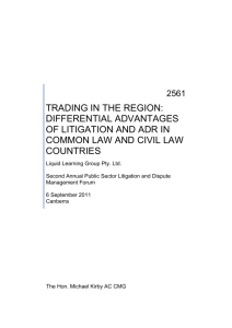 TRADING IN THE REGION: DIFFERENTIAL ADVANTAGES OF LITIGATION AND