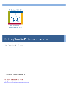 Building Trust in Professional Services