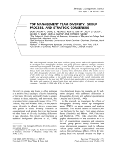 top management team diversity, group process, and strategic