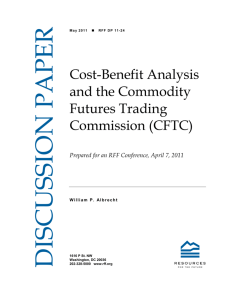 Cost-Benefit Analysis and the Commodity Futures Trading