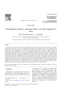 Consumption patterns and their effects on land required for food
